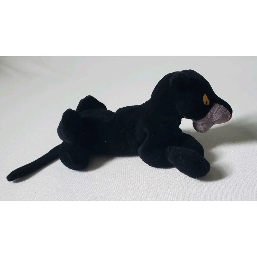 Vtg Disney Store Kovu Lion King 2 & Bagheera Jungle Book Mini Bean Bag Plush Lot